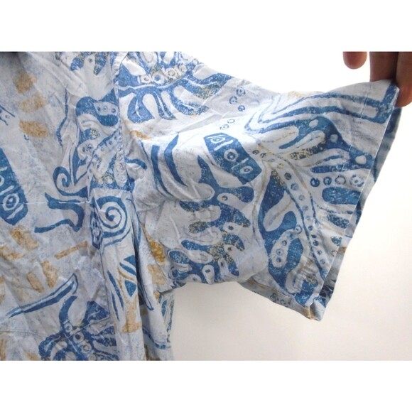 Go Barefoot A Hawaiian Tradition Cotton Shirt Made in USA Mens Size XL - Picture 7 of 8